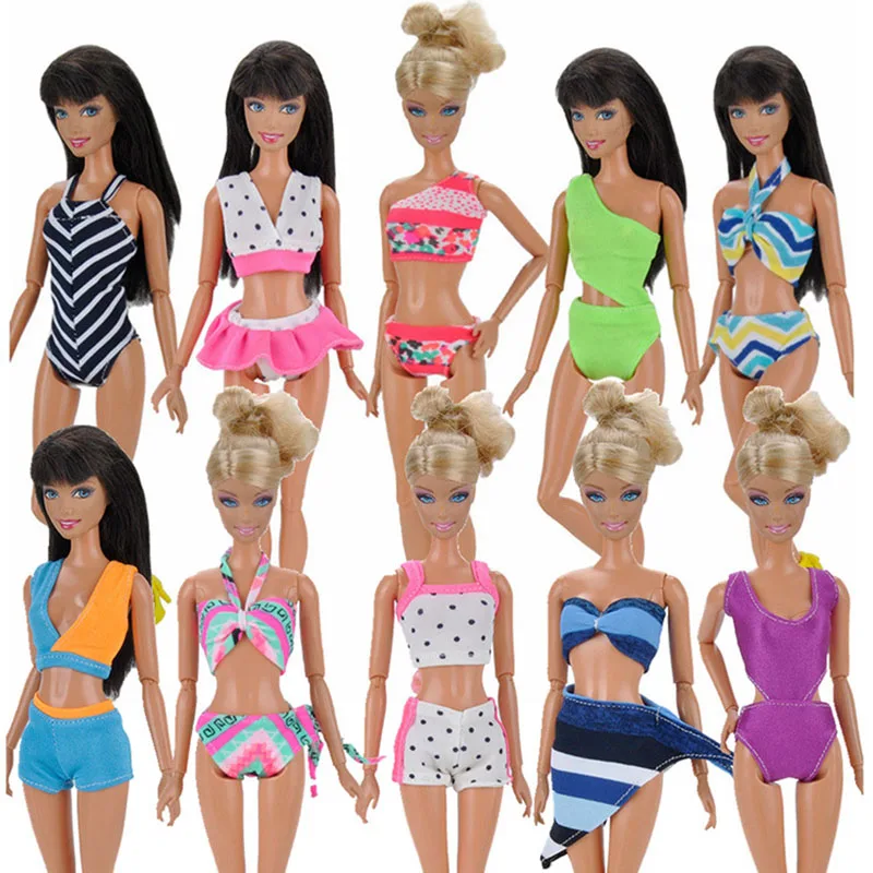 1/6 Doll Swimwear Swimming Swimsuits Bikini Beach Bathing Clothes Doll Accessories for Doll Clothes Girl Dress Up Toys