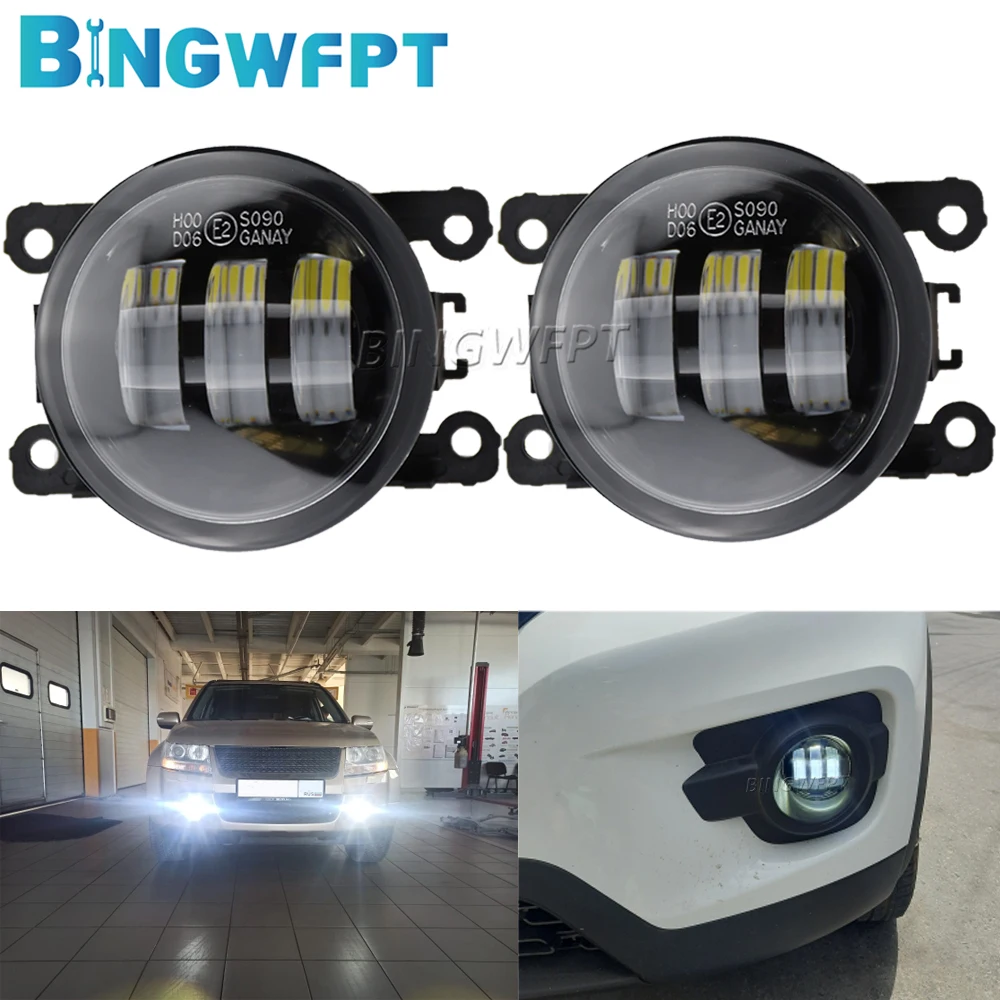 H8/H11 12V Interface 9cm In Diameter Fog Light For Suzuki Grand Vitara 2-II JT 2005-2015 100% Working DRL Fog Lamp Assembly