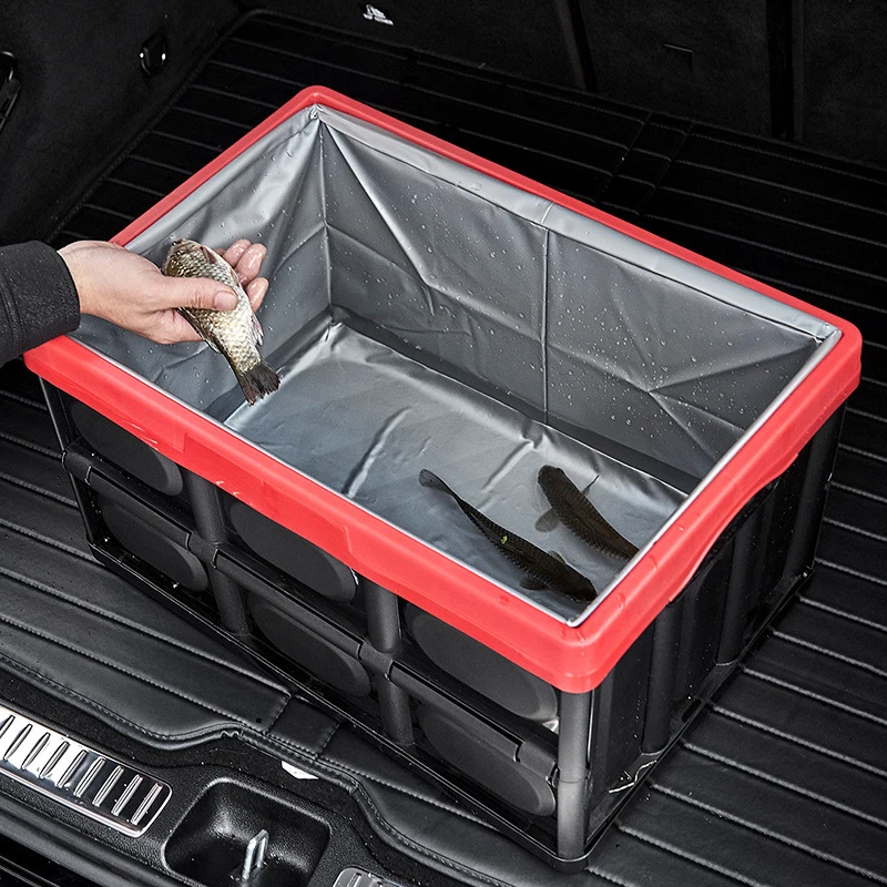 Car Trunk Organizer Storage Bins 30L 55L Collapsible Storage Box Plastic Storage Box Container Stackable Folding Utility Crates