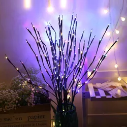 5V Willow Branch LED Light 20 Bulbs Cherry Tree DIY Lighted Branches Battery Operated Holiday Party Home Decoration Nightlight