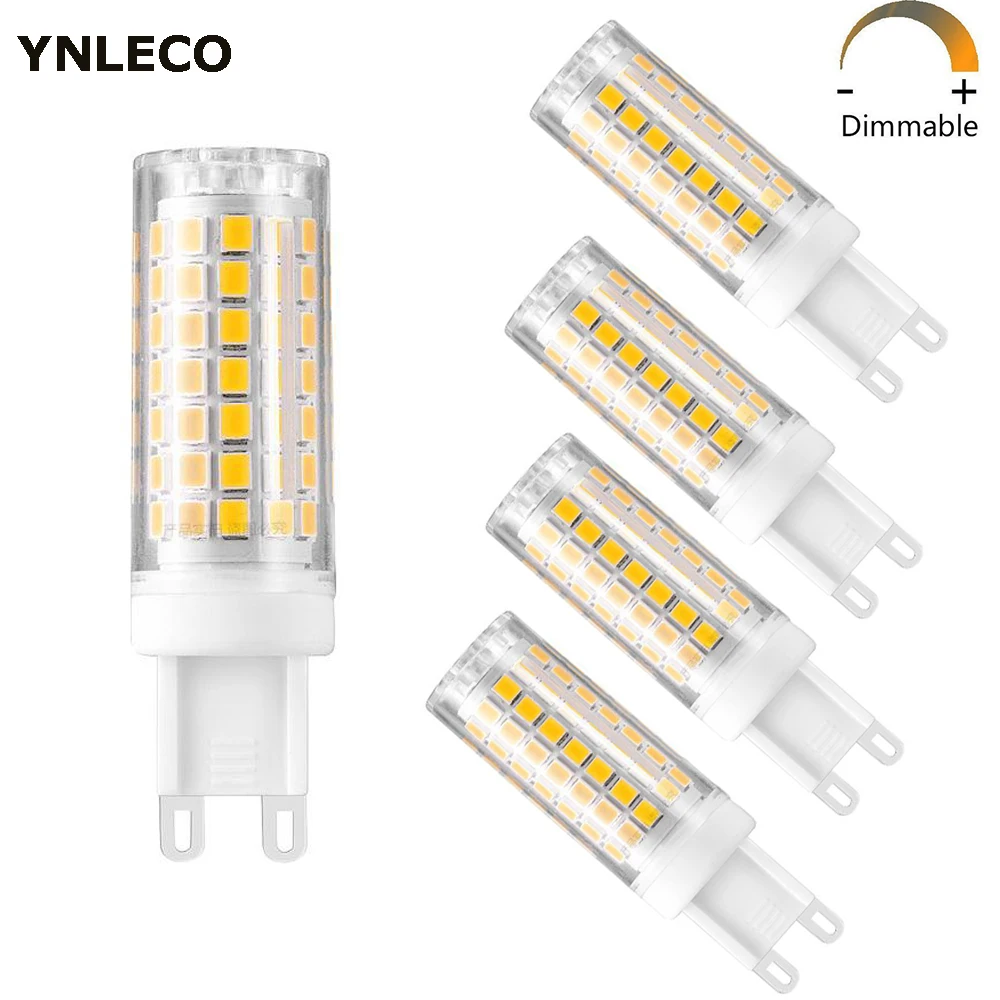 

5pcs G9 LED Dimmable Lamp 220V 110V 6W LED G9 Bulb SMD2835 88LED 360 Beam Angle Warm Natural Cool White Replace 50W Halogen Lamp