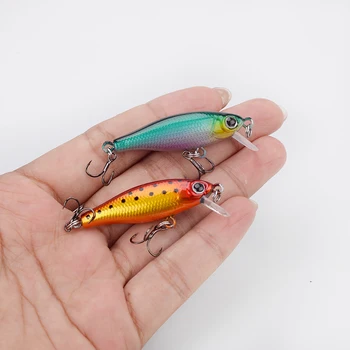 1PCS Wobblers Jerkbait 4.8cm 3g 하드 미니 미끼 작은 미노우 크랭크 낚시는베이스 신선한 소금물 낚시 미끼를 침몰 미끼 