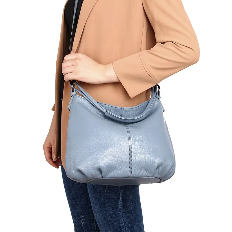 Luxury Women Leather Handbag Simple Casual Lady Totes Genuine Leather Shoulder Bags Female  Brand Designer Crossbody Bag