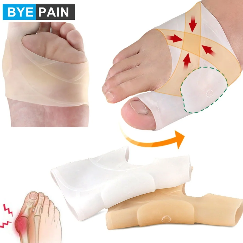 

1Pair Gel Toe Separator Hallux Valgus Bunion Corrector Bunion Straightener Orthotics Feet Bone Thumb Adjuster Correction Sleeves