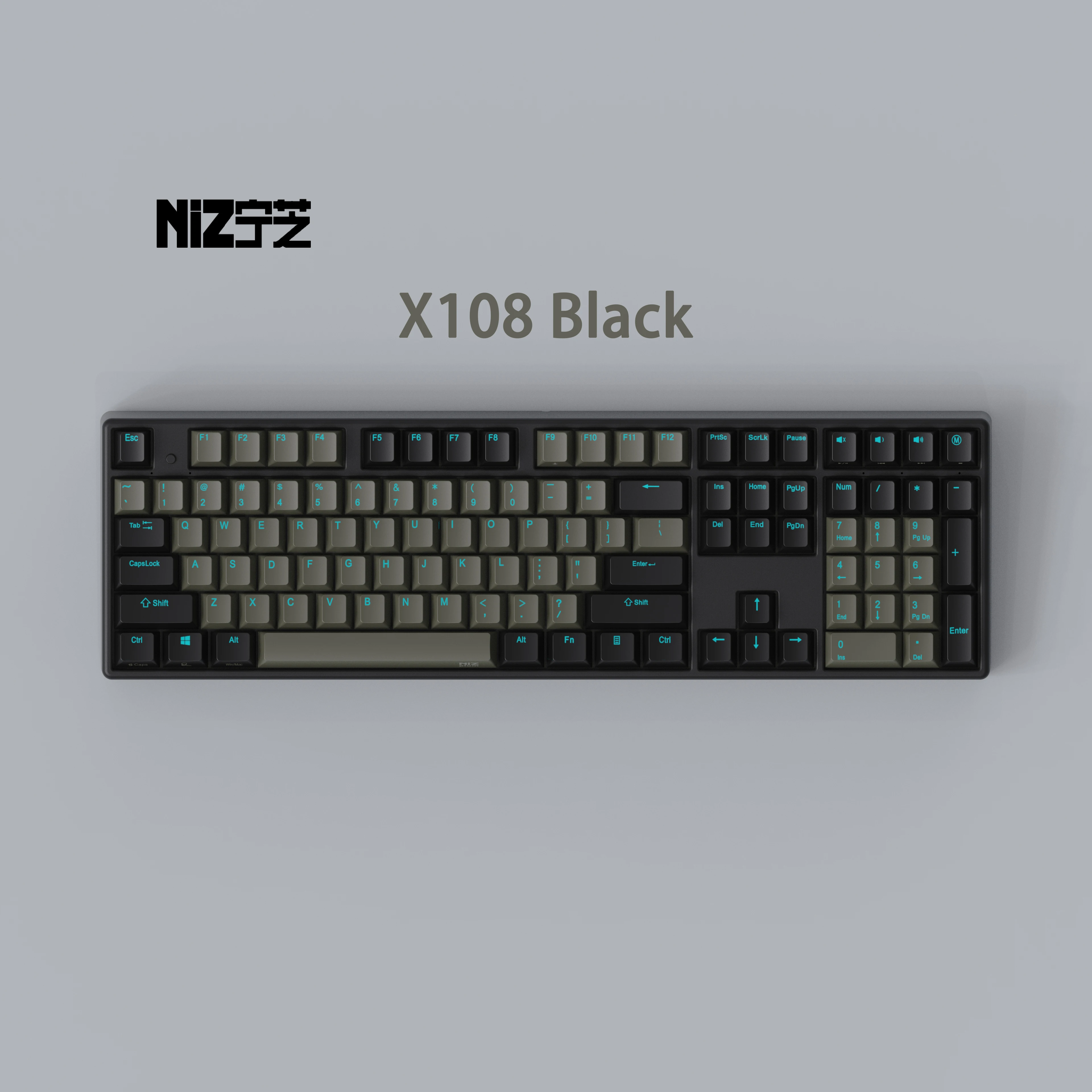 X108 Capacitancia Black 2021 NIZ EC Keyboard USB Bluetooth RGB Mode Multi-Function Programmer Keyboard PBT Keycaps New Swithes