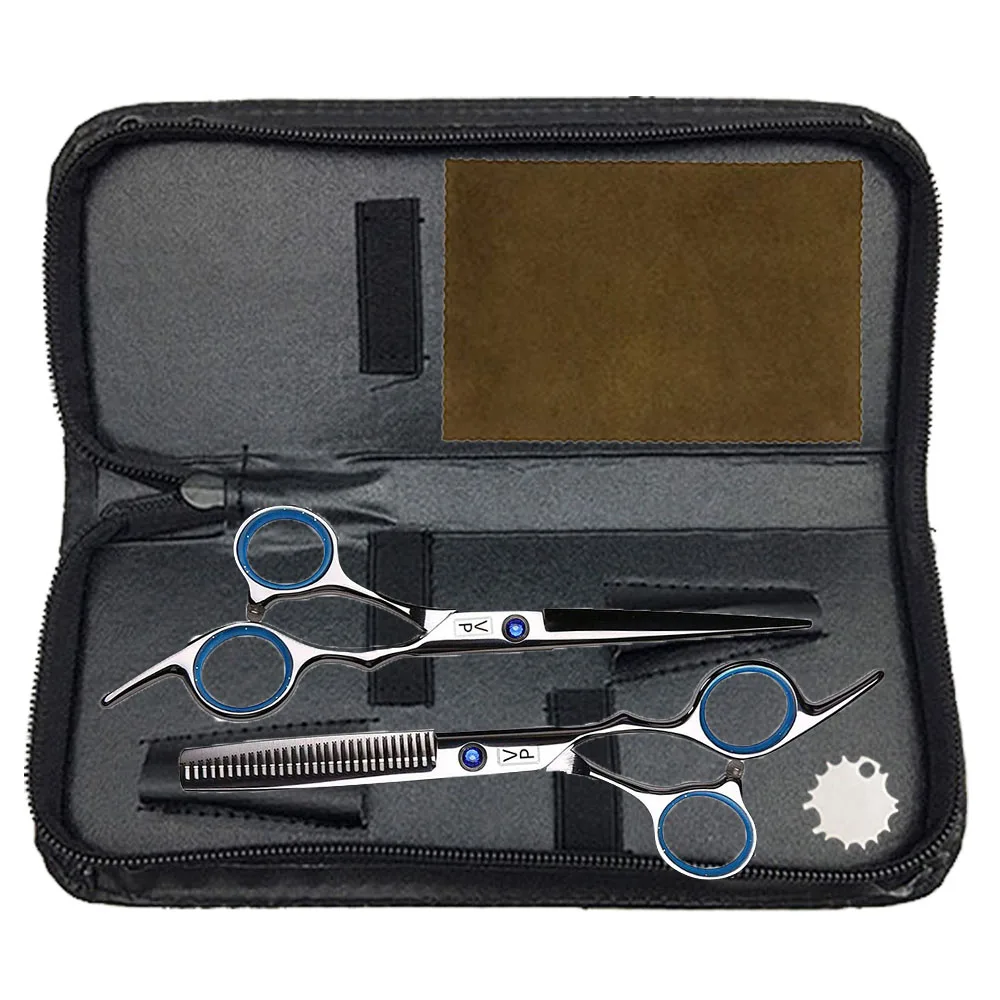 Professional Cabeleireiro Tesoura, Corte de Cabelo, Barbearia, Cabeleireiro de, Corte, Ferramentas de Desbaste, Alta Qualidade, Salon Set, 6 ", 440C