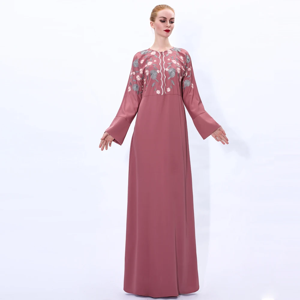 5colors Ramadan Eid Abayas Embroidery Abaya Hijab Muslim Dress female Caftan Turkish Islamic Kaftan Robe Musulman Abaya F2923