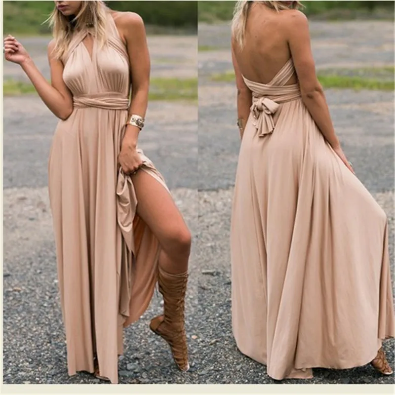 DIY Sexy Women Multiway Wrap Convertible Boho Maxi Club Dress Bandage Long Dress Party Bridesmaids Infinity Robe Longue Femme