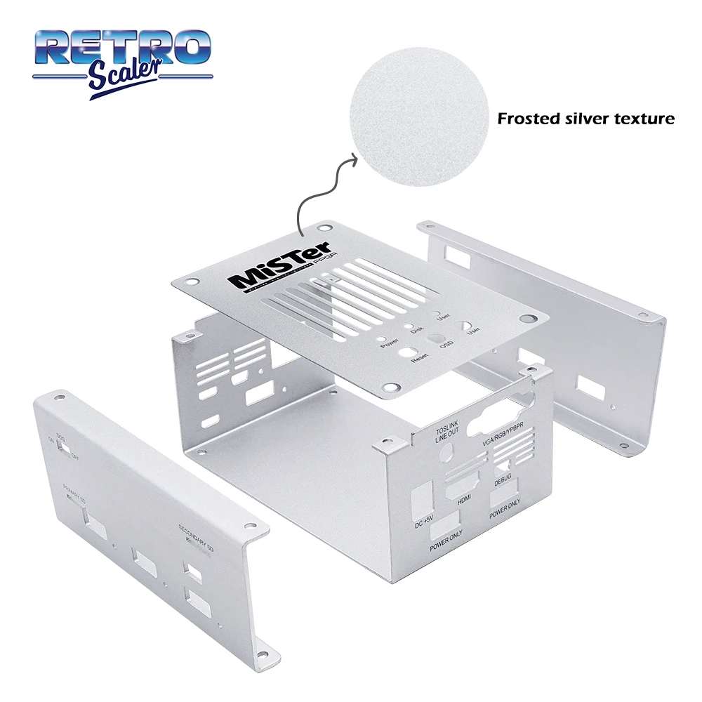 RetroScaler Metal Cases for Mister FPGA Kit Core Control Suit for DE10-Nano Main Board / v6.1 IO Board and Mister USB Hub