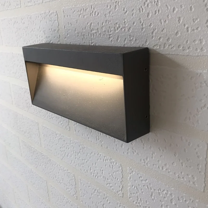 luminaria de parede led para area externa a prova dagua lampada de parede para andares escada gateway jardim varanda corredor sacada aluminio 6w 01