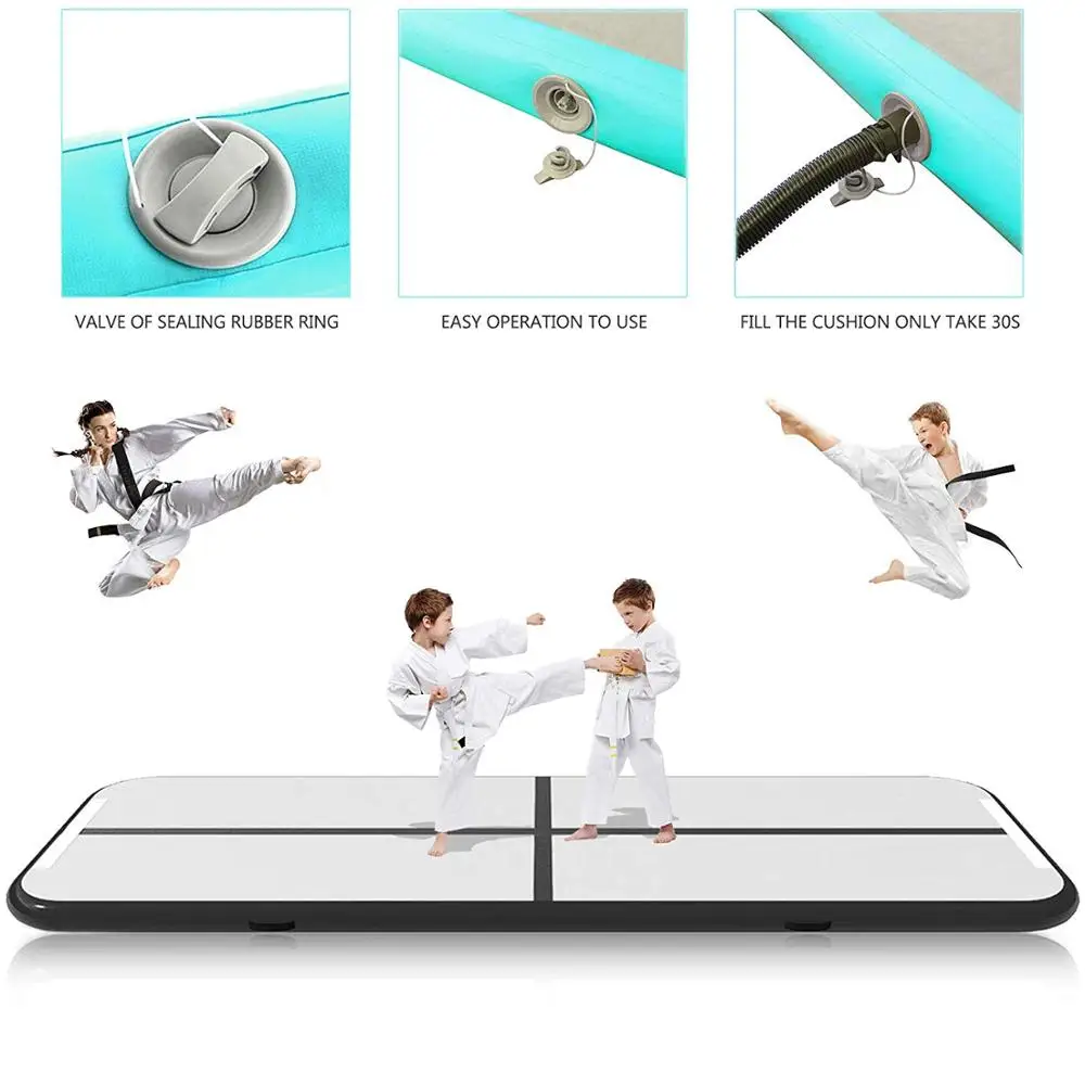 Mini inflatable air track mat gymnastics tumbling yoga 2m 3m 4m Length with free CE/UL electric pump