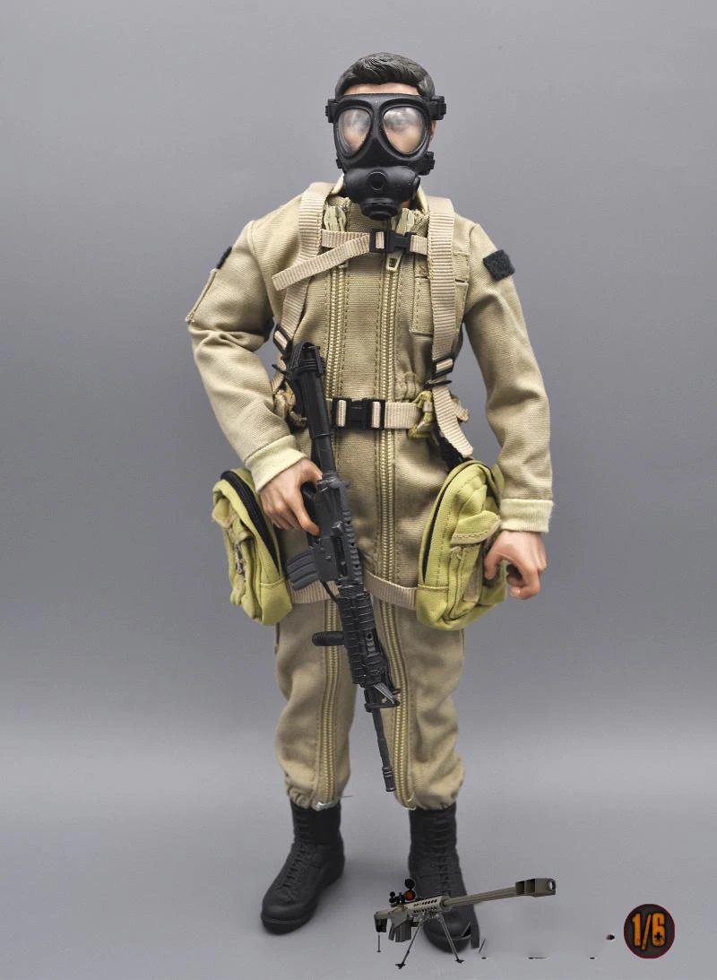 Best Sell Scale 1/6 Toys Model PVC Material Not Real Special Forces Gas Masks For Usual 12 inch Doll Soldier Accessories