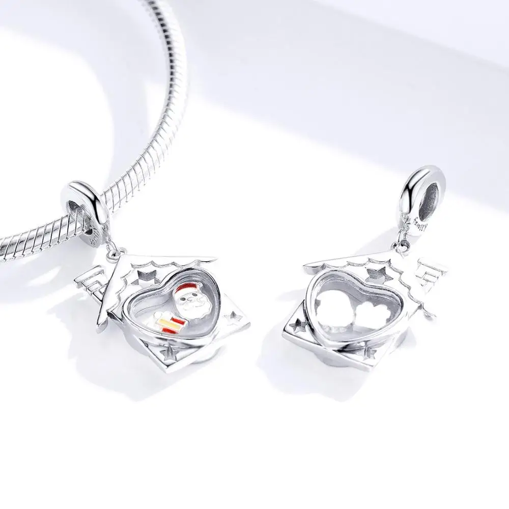 925 Sterling Silver Pendant Charm for Women Original 925 Snake Bracelet Floating Box Christmas Collection Gifts