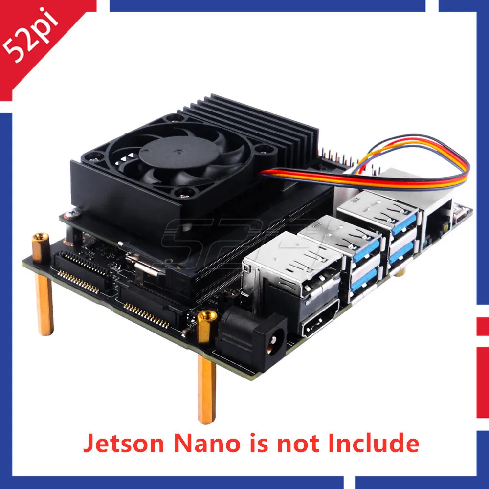 52Pi NVIDIA Jetson Nano Heat Sink with PWM adjustable speed fan (Not include Jetson Nano)