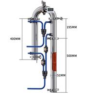 Tubular distillation column distilled equipment with copper net alcohol production home brewed brandy vodka whisky moonshine