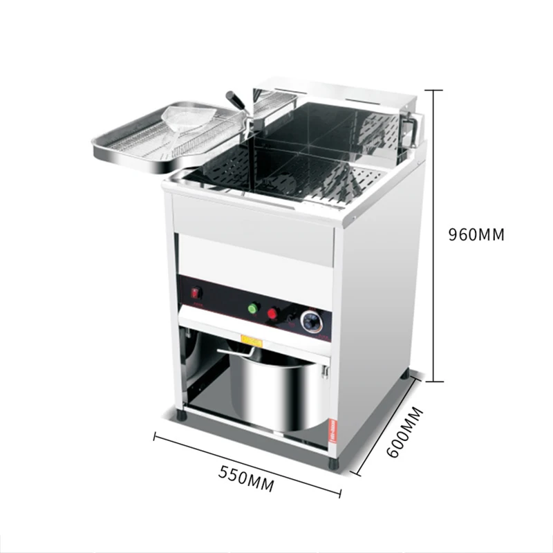 30L electric fryer commercial heating tube vertical fryer fried chicken chain store flip electric fryer 220V / 380V