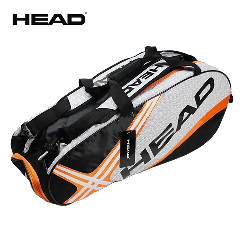 HEAD Original Tennis Bag 3-6 Tennis Rackets Men Tennis Backpack Djokovic Same Type Tenis Racket Backpack With Shoes Compartment