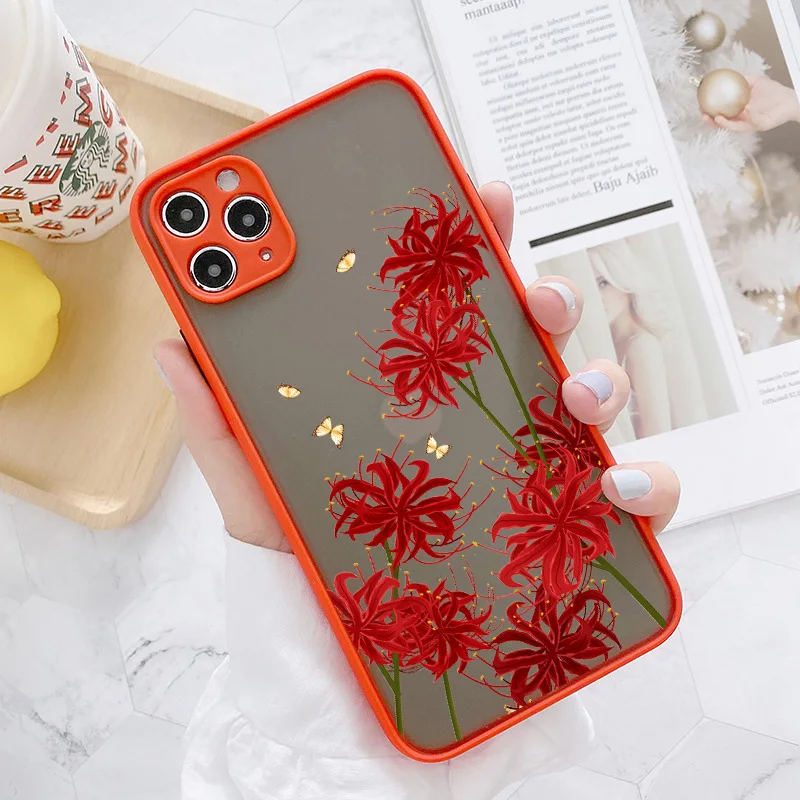Funda para Teléfono con Diseño de Mariposa y Flor de Lavanda Higan para iPhone 17 16 15 12 13 14 11 Pro Max 16 Plus X XR XS, Carcasa Trasera Antigolpes