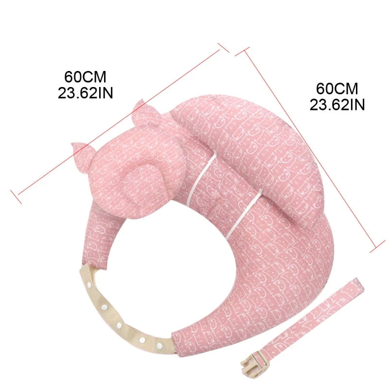 2024 New Adjustable Newborn Nursing Breastfeeding Pillow Bottle Feeding with Auxiliary Shoulder Strap Proper Positioning Feeding