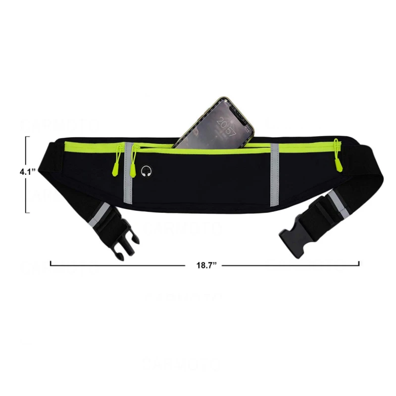 black Fashion unisex waterproof Phone bag waist bag fanny pack women belt bum bag male wallet Pouch Bags Sport Runner Bag carmot