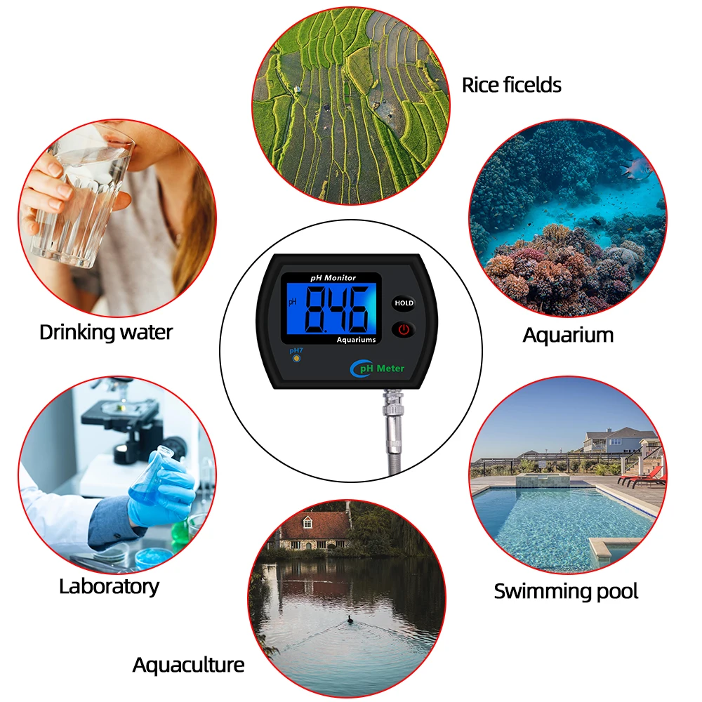 PH Meter Digital EC Tester 0.00-14.00 PH TEMP Measure Device PH-991 PH-990 Acidimeter Water Quality Indicator for Pool 40%OFF