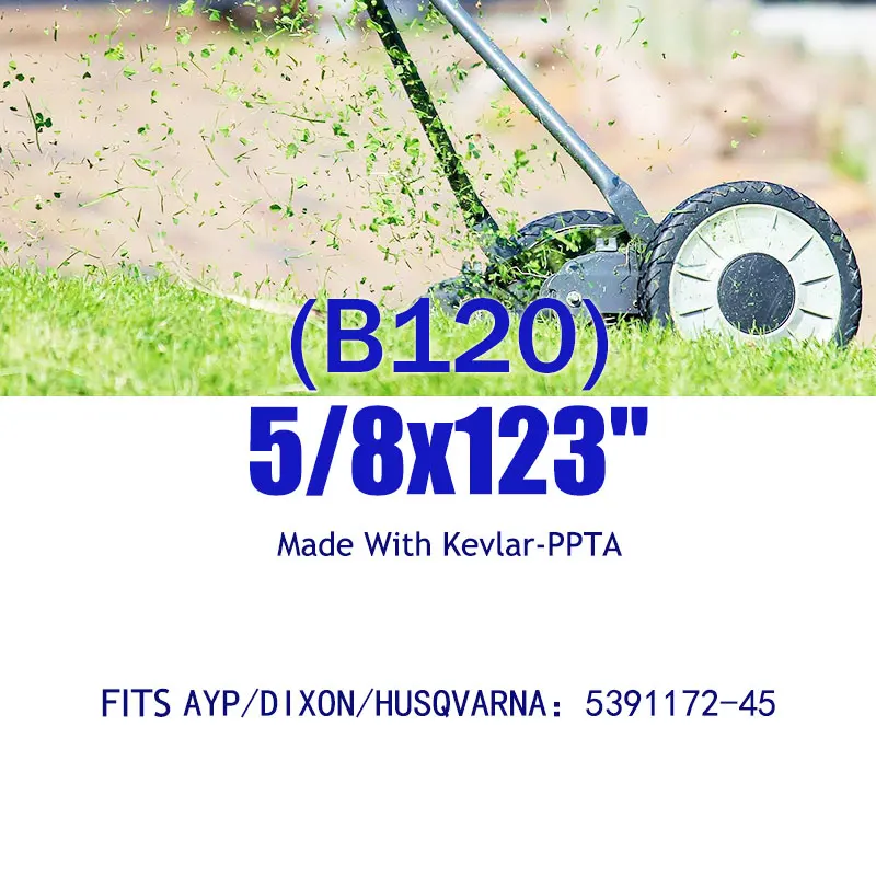 Make with Kevlar Lawn Mower Belt (B120) 5/8x123