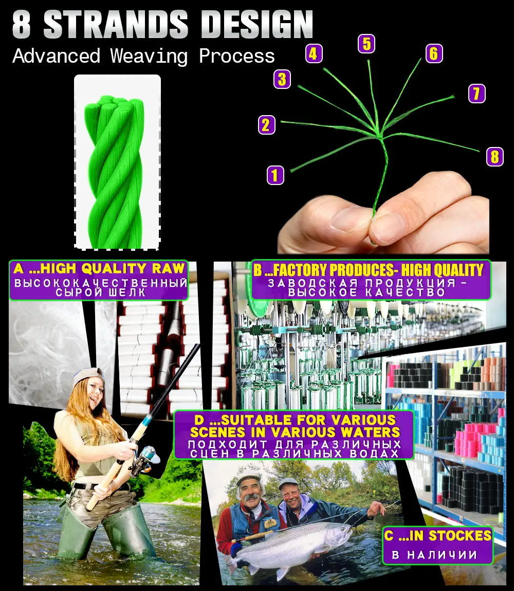 BAKAWA Sedal PE Trenzado Mosca – Lanzamientos Precisos - imagen 5