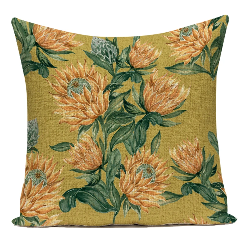 Vintage Decorative Cushion Cover Sofa Seat Room Pillow Case Flower Floral Pillows Home Decor Throw Cushions Cases