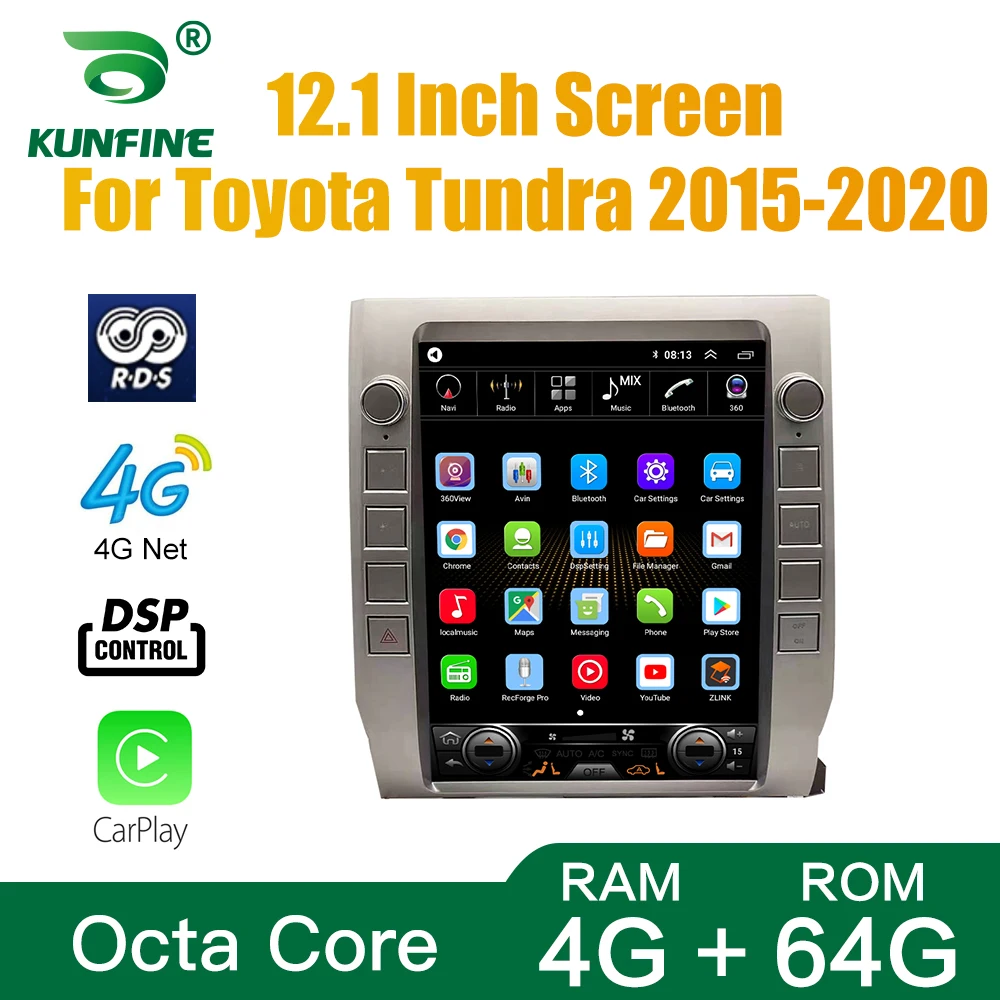 

Tesla Style For Toyota Tundra 2015-2017 Car Stereo Radio Octa Core 4GB RAM 64GB ROM Android 10.0 Car DVD GPS Player Deckless