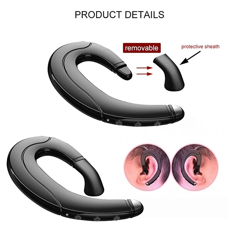 F88 Bone Conduction Ear Hook Earphone Bluetooth 5.0 HIFI Stereo Wireless Headphone With Mic Waterproof Sports Earbuds For Xiaomi