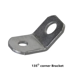20PCS 135 degree 1.5mm thick zinc plating iron material metal corner bracket for board connect anti-tip strap connect