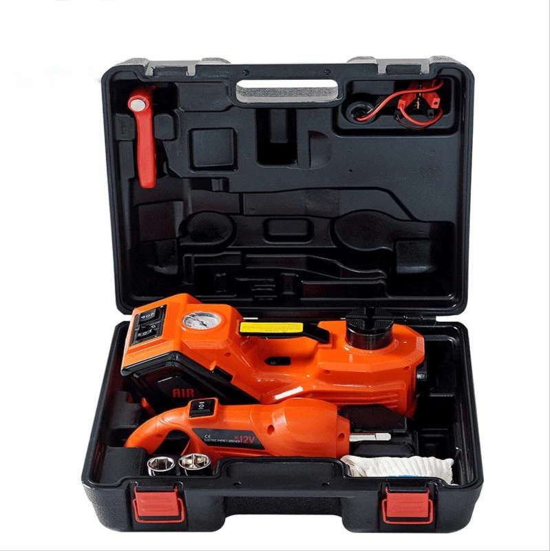 Gato hidráulico eléctrico multifunción 5T, 12V, Vertical, llave de torsión