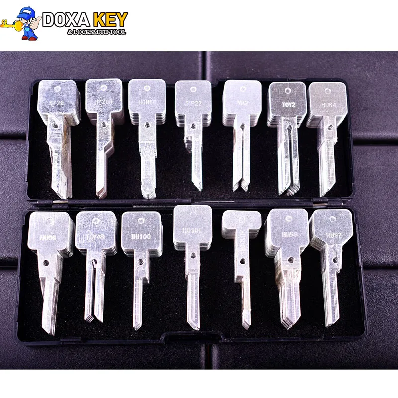 20pcs Engraved Line blank car key Key scale shearing teeth for 2 in 1 LiShi HU101 HU66 HON66 HU100 HU92 locksmith tools