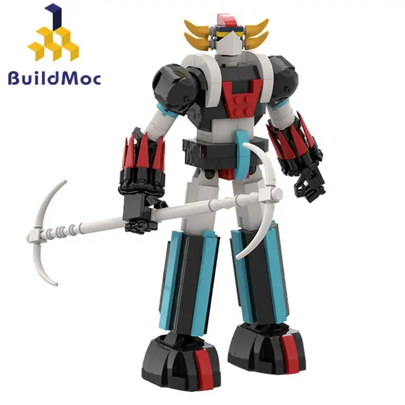 Ideas Anime Figures Goldoraked UFO Robot Grendizer Space High-tech Mecha Robots Cartoon Model Building Blocks Kid Toys