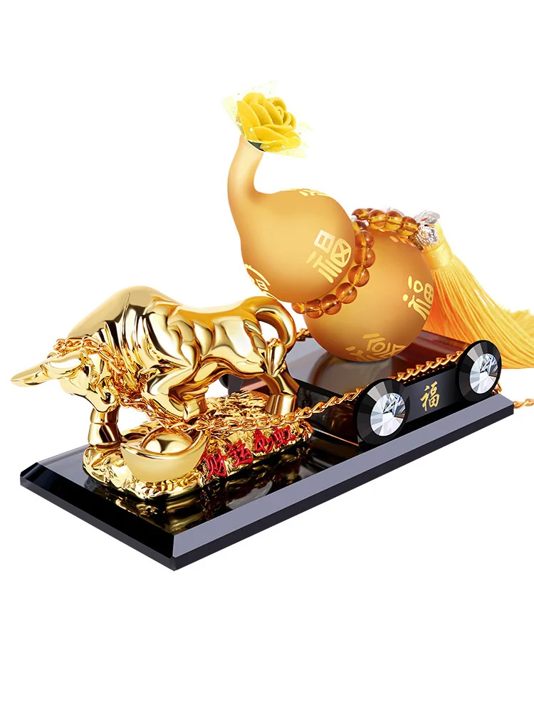 High quality Crystal gold cow Taurus gourd Perfume Seat Car interior decoration air freshener Mascot for the Year of the Ox