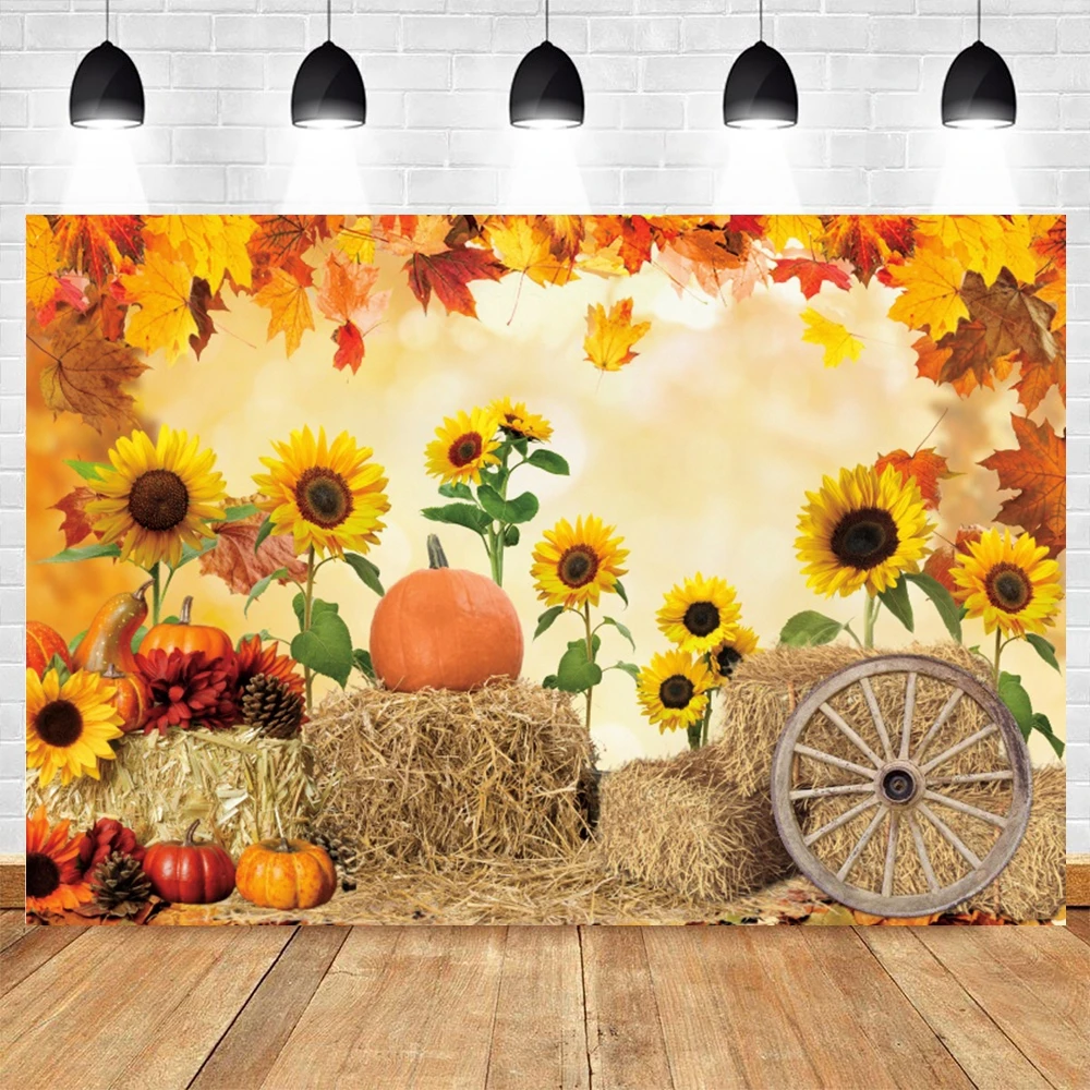 

Yeele Autumn Haystack Sunflower Backdrop Photocall Baby Portrait Wheel Scene Photography Photographic Background Photo Studio