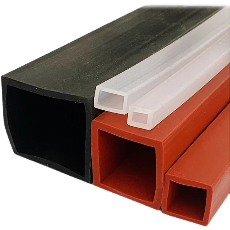 Silicone square tube sleeve high temperature resistant package profile hollow square tube silicone square sealing strip