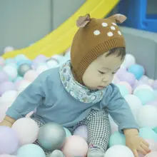 Winter Baby Deer Ears Knit Hat #3