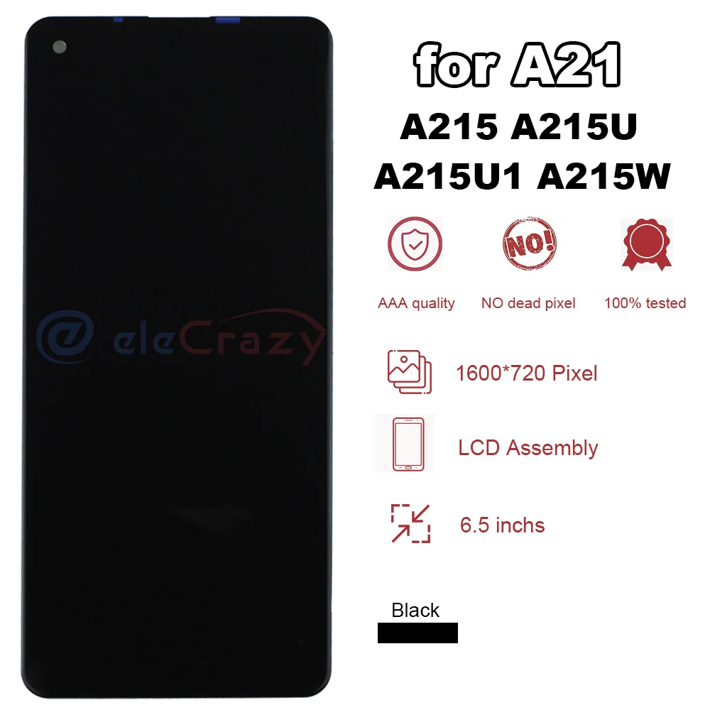 Premium Quality for Samsung Galaxy A21 A215 LCD Screen A215U A215U1 A215W Display with Touch Digitizer Assembly Replacement