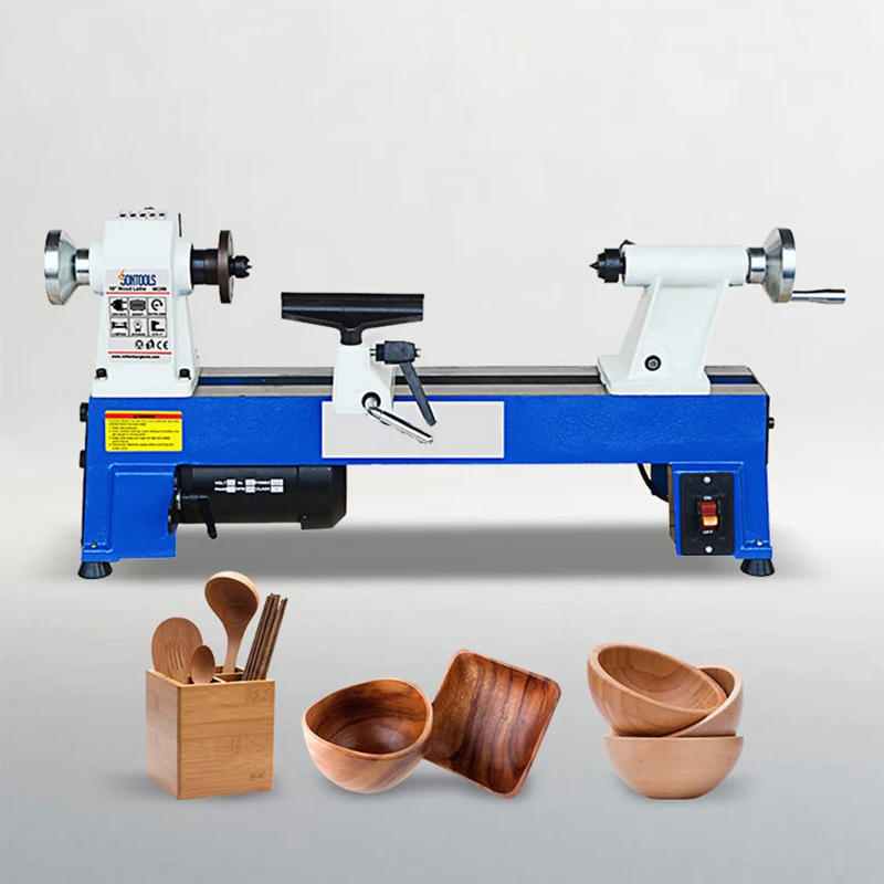 Woodworking Lathe Small Multifunctional Household Lathe Machine Digital Display Micro LatheWood Rotary Machine Buddha Beads