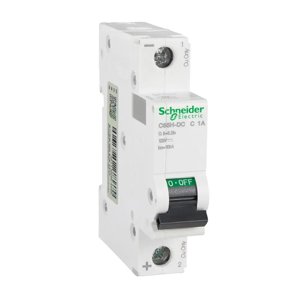 DC Circuit Breaker Air Switch Overload Short Circuit Protection 1P 2A 3A 4A 6A 10A 16A 20A 25A 32A 40A 50A 63A C65H-DC C Curve