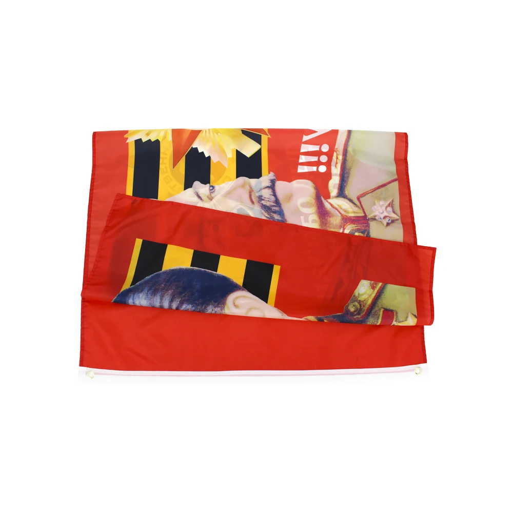 johnin polyester 90x150cm USSR Thanks to Grandfather for Victory Stalin Flag