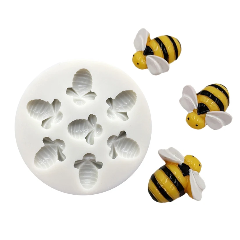 Bee Flower Silicone Mold Sugarcraft Cupcake Baking Mold Fondant Cake Decorating Tools