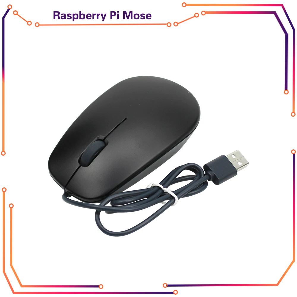 

Official Raspberry Pi Mouse, available in Raspberry Black and Grey Suitable for Raspberry Pi 4B/ 3B+/ 3B