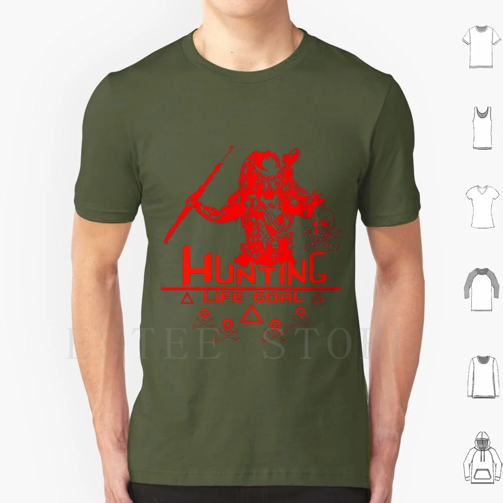 Camiseta de algodón con estampado Hunting Life Goal para caza, Cazador, Hunting Life Goal, Comancha, Goal Sculls, Ufo Travel Club, Unter Club, Caza