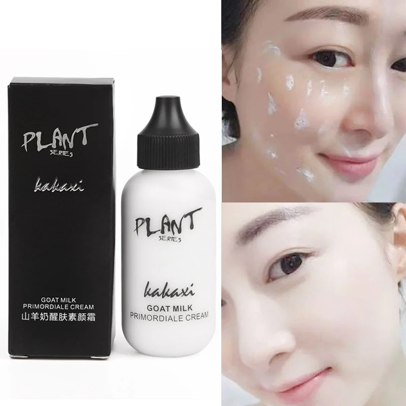 Goat Milk Foundation Cream Full Coverage Waterproof Moisturizing Lazy Liquid Foundation Face Makeup Skin Tone Corrector Cosmetic