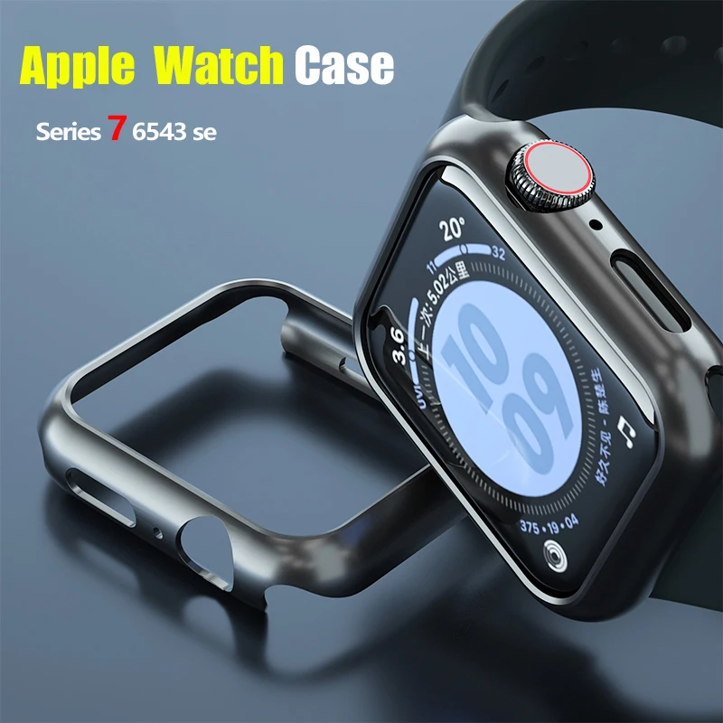 Cover For Apple Watch Case 6 se 5 4 3 44mm 40mm 42mm 38mm Accessories PC Protector bumper iWatch serie 7 41mm 45mm Case