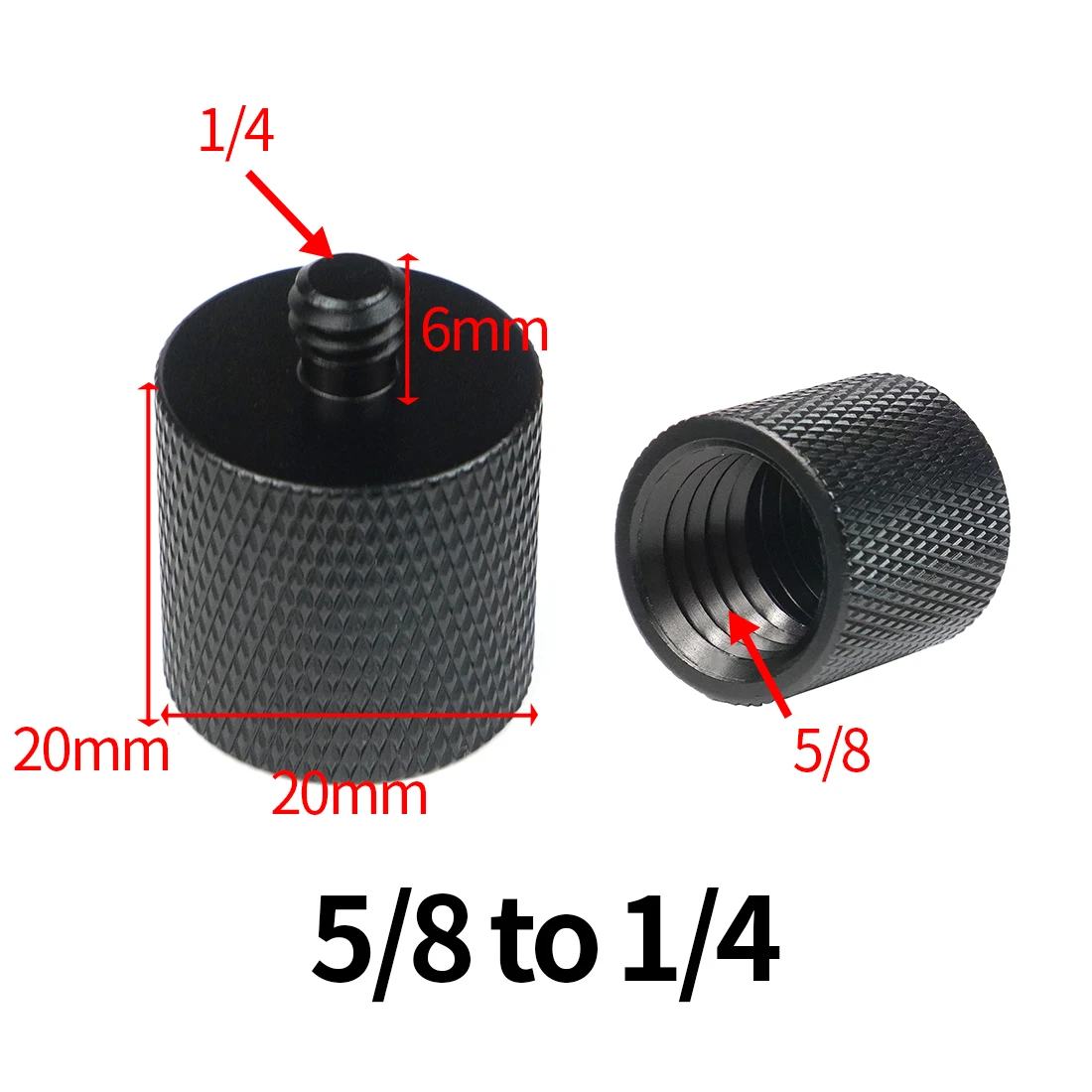 1/4 "3/8" 5/8 "M8 M6ชายหญิงด้ายสกรูยึดอะแดปเตอร์ Mic ขาตั้งขาตั้งกล้องแผ่นอุปกรณ์เสริมกล้อง SLR