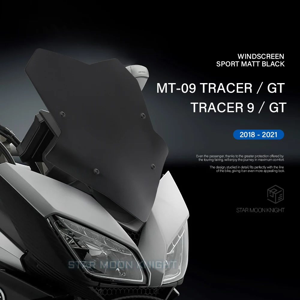 Fit For YAMAHA MT-09 TRACER MT09 TRACER 900 GT 2018 - 2021 TRACER 9 GT Windscreen Windshield Deflector Protector Wind Screen