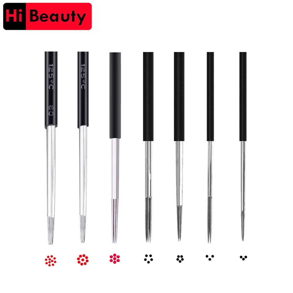 

50PCS Microblading Needles Cartridges For 3D Permanent Makeup Fog Eyebrow 3P 5P 7P 9P 11P Tattoo Needles Microneedling Blades